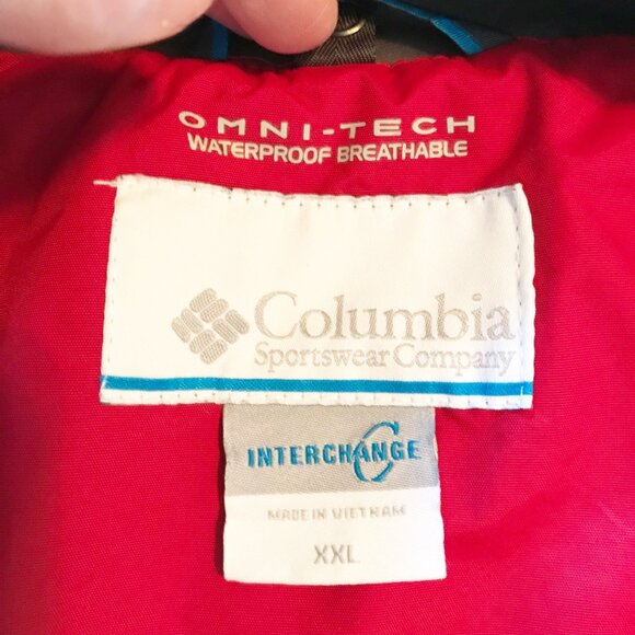 COLUMBIA Interchange Omni-Tech Omni-Shield Red Gray Zip Up Jacket Mens XXL - Picture 4 of 10